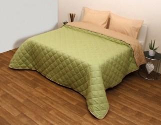 SEL 55 - Microfiber Bedcovers - Green-Beige